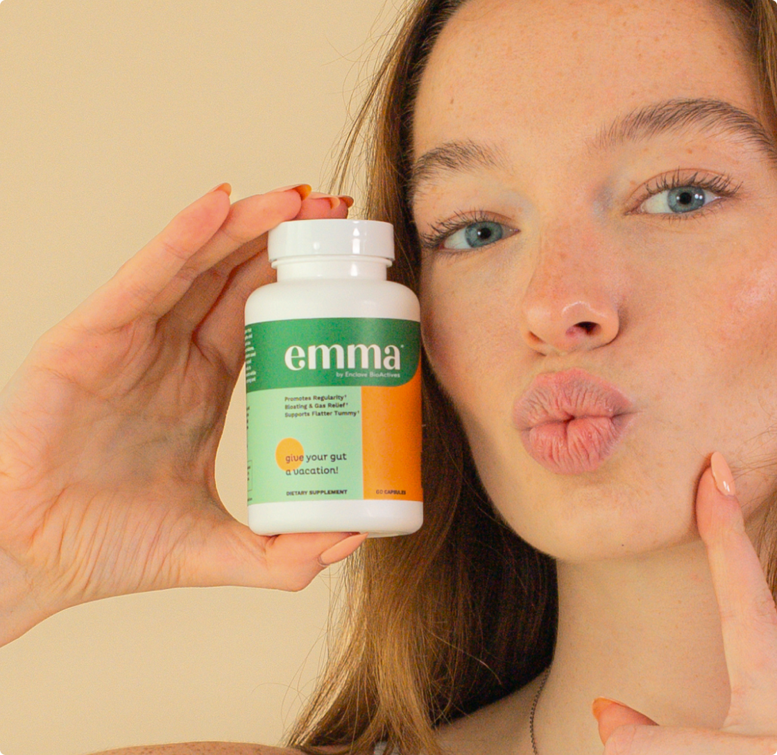 Emma Gut Health Supplement – 60 Capsules – Bloating & Gas Relief, Leaky Gut Support