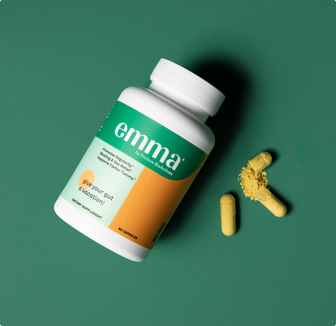 Emma Gut Health Supplement – 60 Capsules – Bloating & Gas Relief, Leaky Gut Support